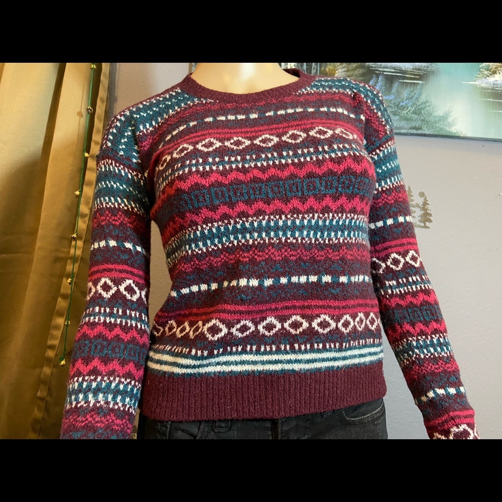 Abercrombie & Fitch sweater maroon long sleeve